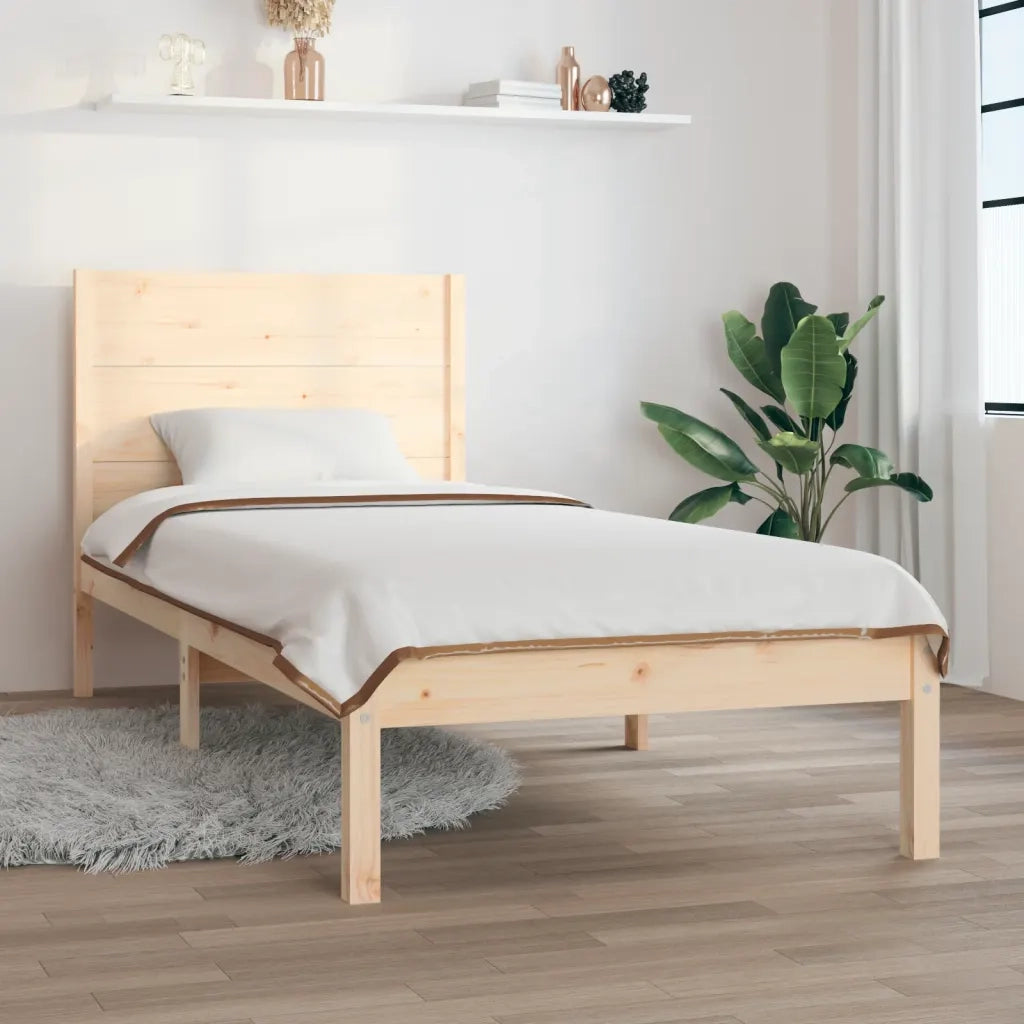 Letto singolo | Letto per adulti | Giroletto in Legno Massello 75x190 cm Small Single