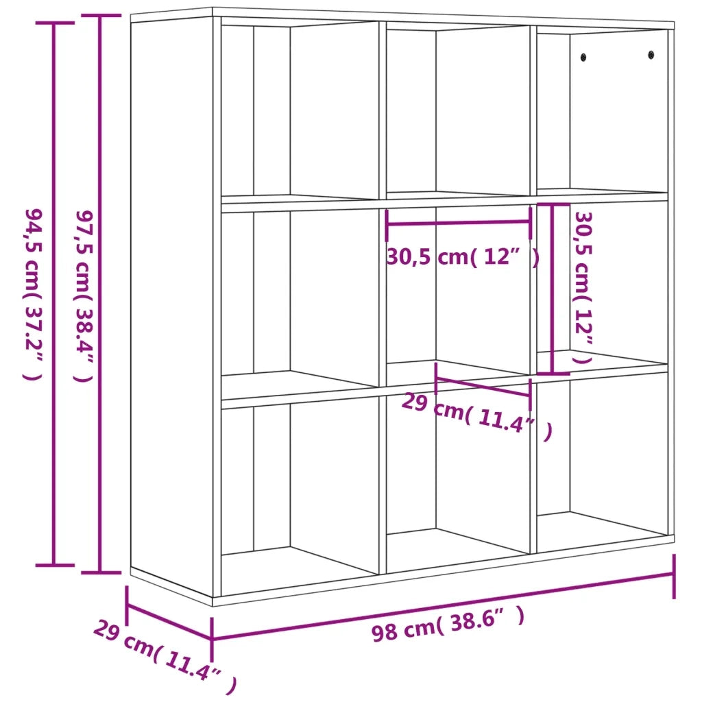 Libreria Rovere Sonoma 98x29x97,5 cm in Legno Multistrato 801128