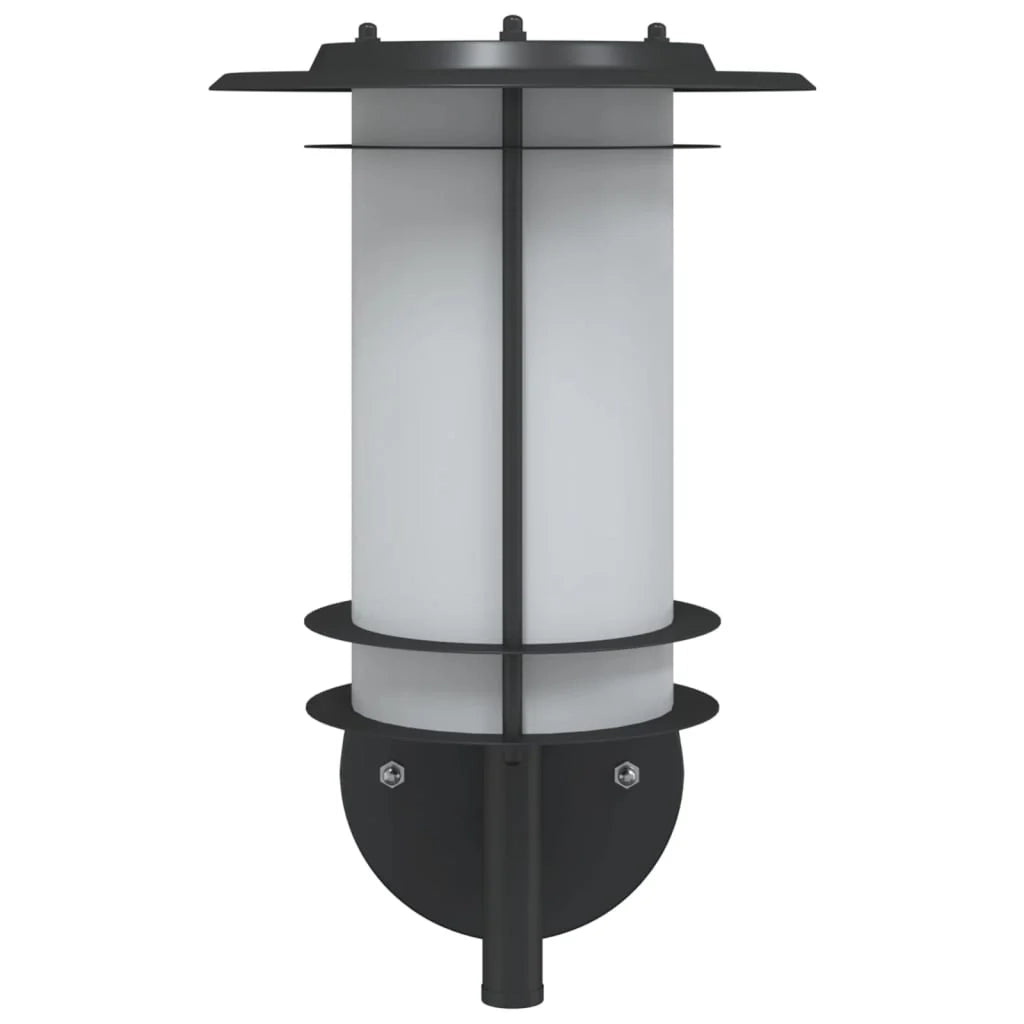Applique da esterno dal design moderno 19 x 19 x 31 cm elegante e versatile in acciaio inox nero 02_0056600