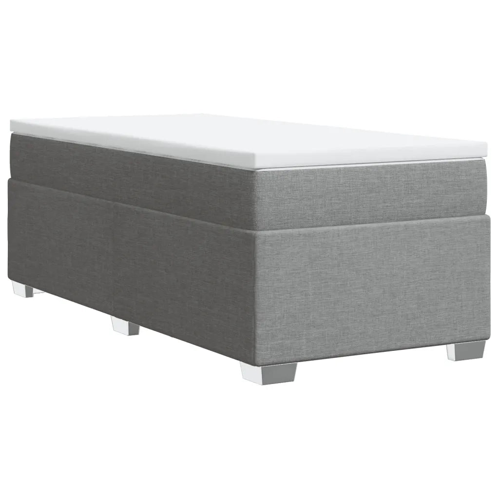 Giroletto a Molle con Materasso Grigio Chiaro 90x200 cm Tessuto 3285102