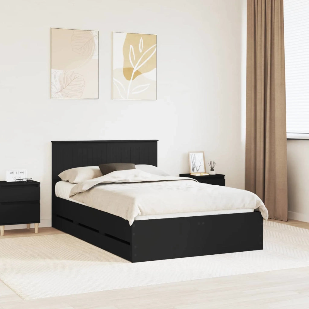 Struttura del letto Nero 120 x 190 cm Legno Ingegnerizzato 3410729