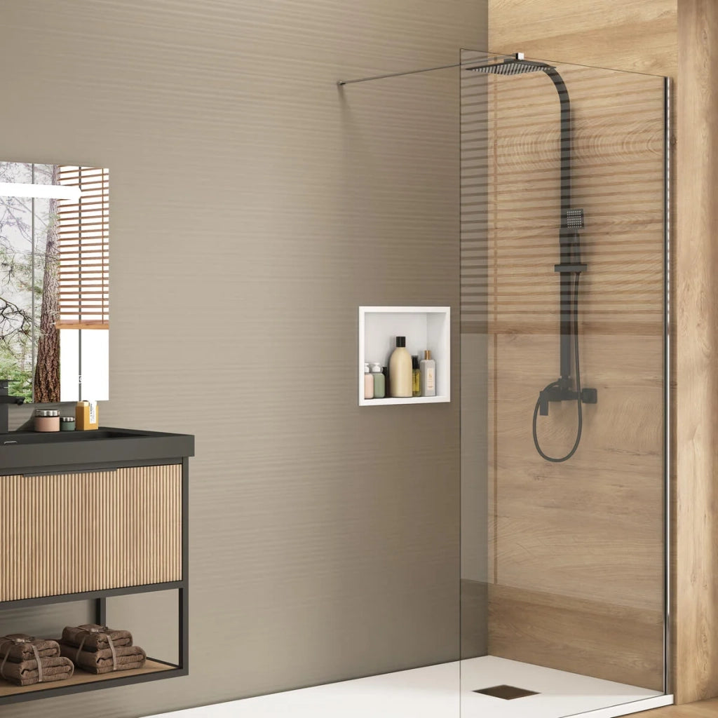 Nicchia bagno Solid Surface 30x80 cm - bianco opaco