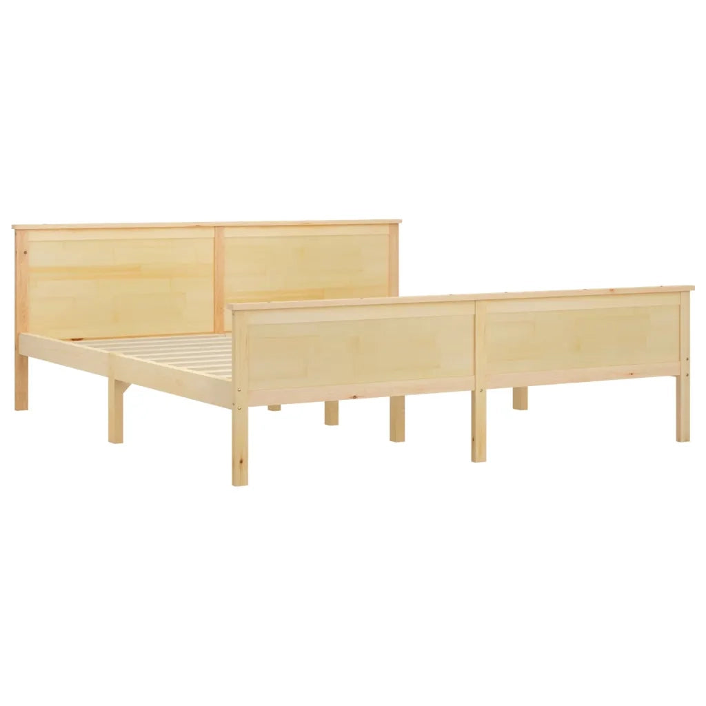 Letto matrimoniale | Letto per adulti | Giroletto in Legno Massello di Pino 180x200 cm