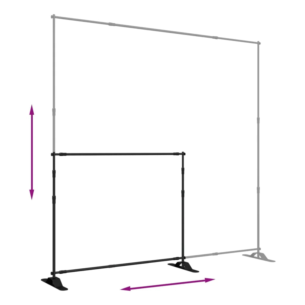 Supporti per fondali set da 2 254 x 243 cm acciaio nero 02_0045251