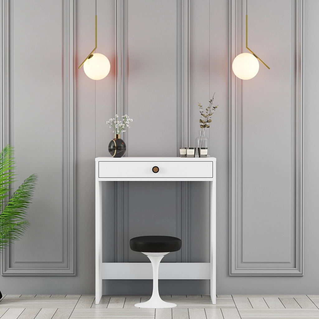 Mobile da Trucco Carde, Toeletta Specchio Incluso, 70x85x40h cm Bianco