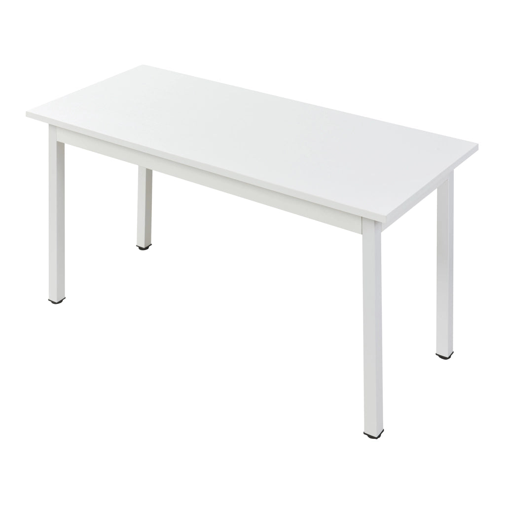 Tavolo da Pranzo Den Haag con Piano Rettangolare 140 x 60 cm - Bianco [en.casa]