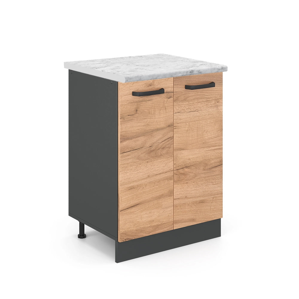 Vicco Mobiletto base cucina Quercia dorata 60 cm PL Marmo