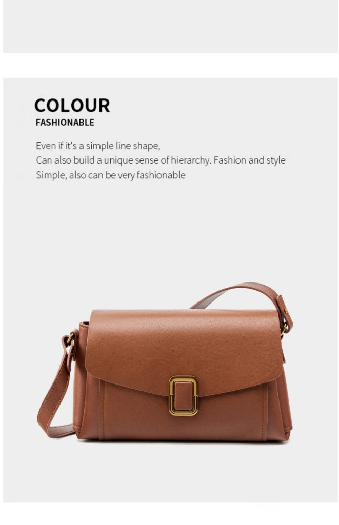 Borsa tote da donna in vera pelle marrone