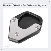 Estensione del Pedale di Sostegno in Alluminio - Supporto per Motocicletta - Adatto per MOTO GUZZI V85TT 2020-2021 - Aiuta il Parcheggio su Superfici Molli - Altezza del Pedale 20mm - Materiale in Lega di Alluminio CNC - Colore Zinco