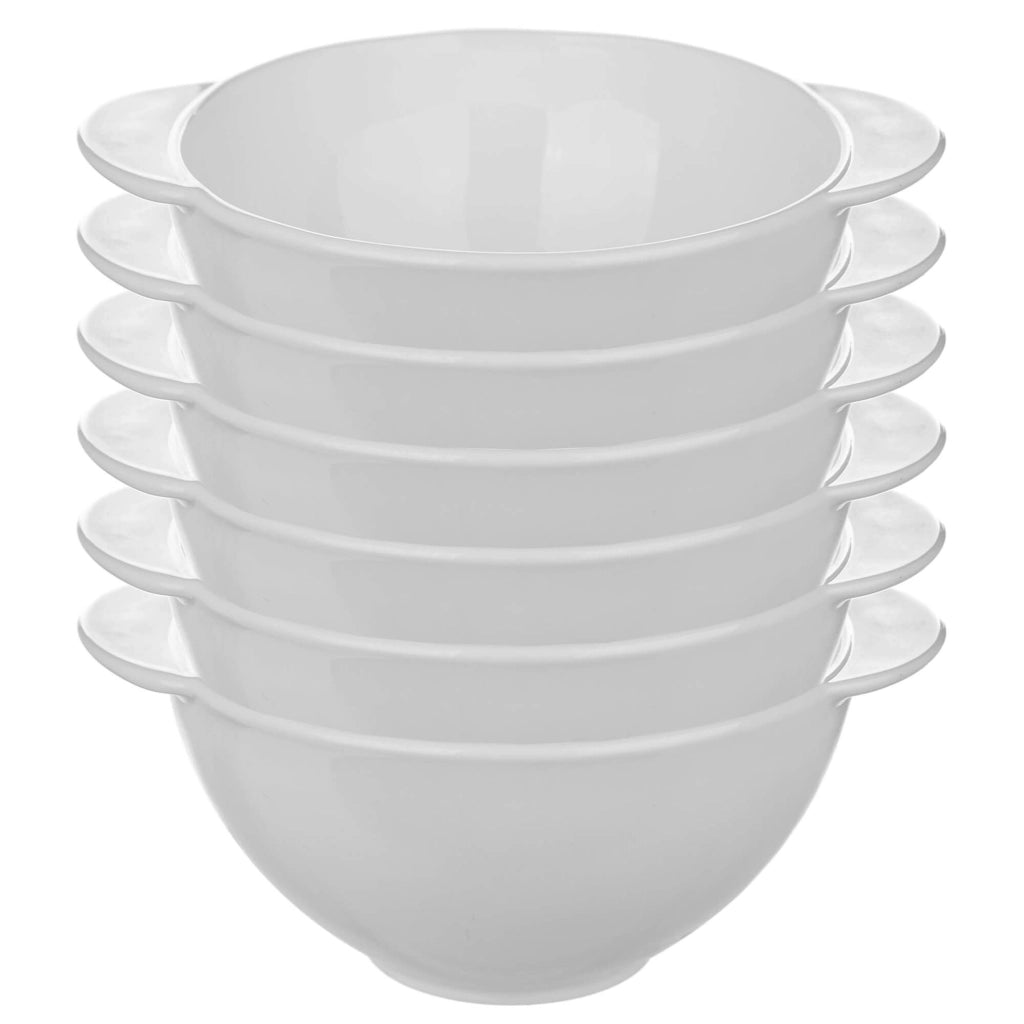 Ciotola KADAX da 500 ml per zuppa, borscht, ramen, brodo, bianca, 6 pezzi