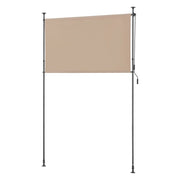 Schermo Verticale Cimarra da Balcone con Pali Telescopici Tenda Parasole Larga 200 cm color Sabbia pro.tec