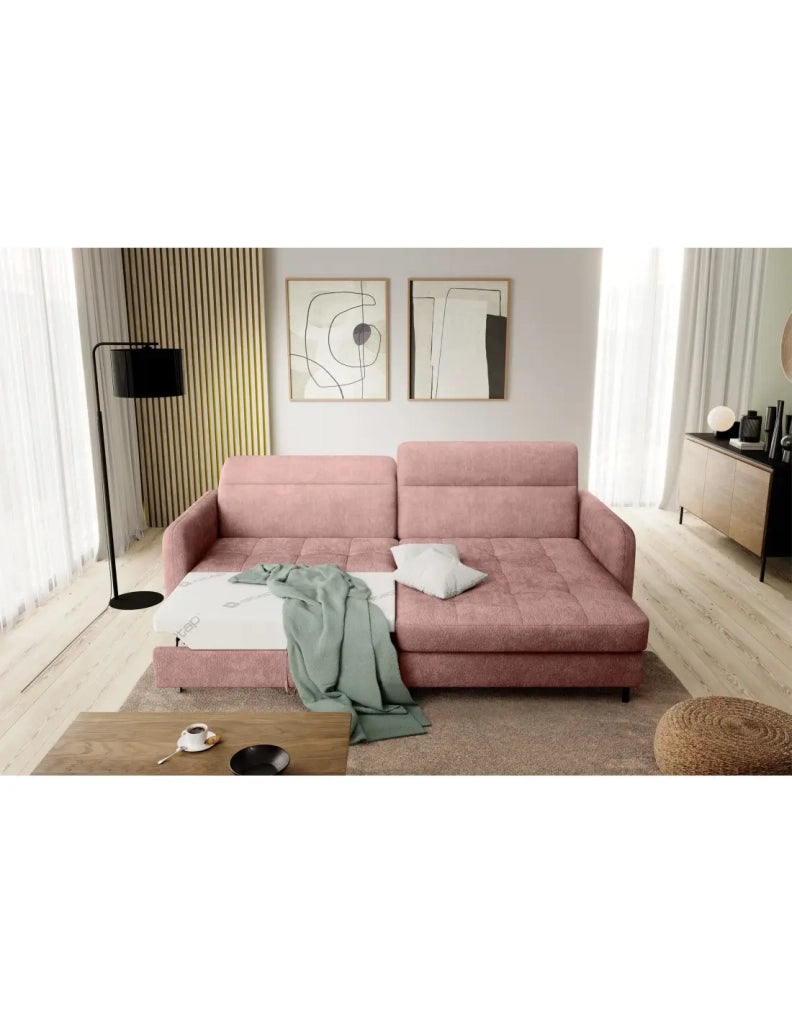 Divano ad angolo collezione GOUMSI colore Rosa cipria