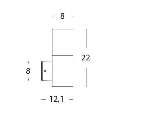 Applique in Alto da Esterno a LED 7W 4000K Sovil Alluminio