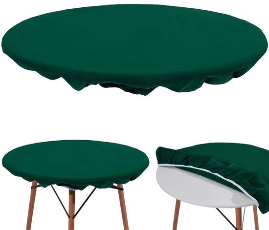 Tela da tavolo elastica rotonda verde per poker e giochi