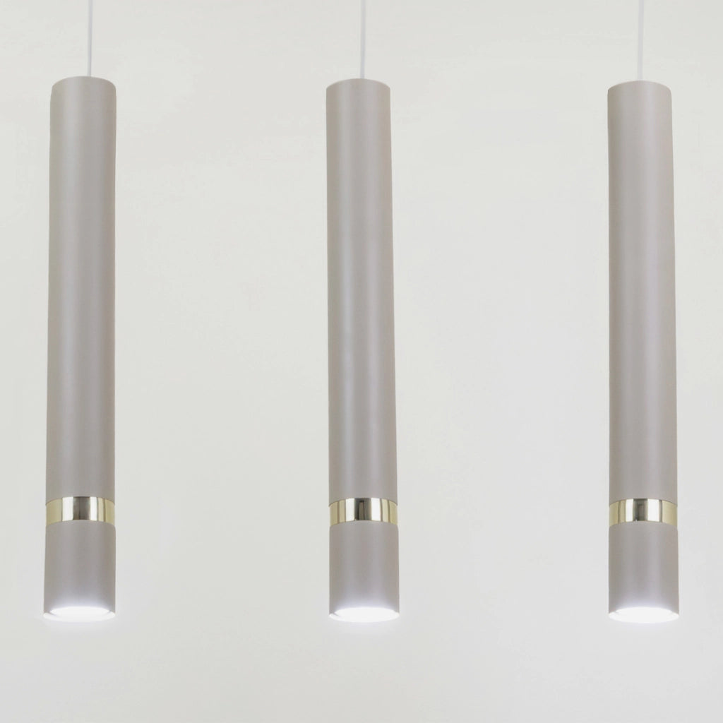 Lampada sospensione barra JOKER cashmere oro 3xGU10 Milagro
