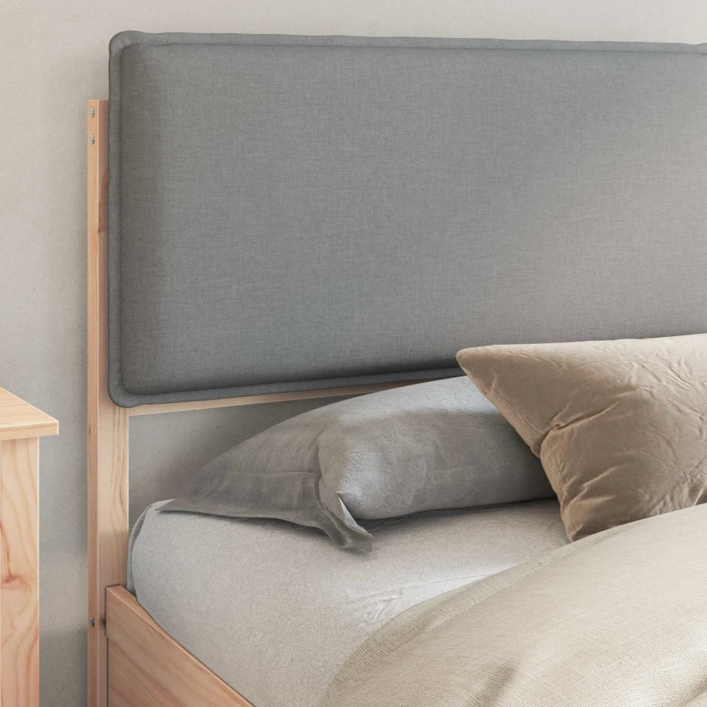Letto con Testiera Rivestita Grigio chiaro 200 x 200 cm 3398104