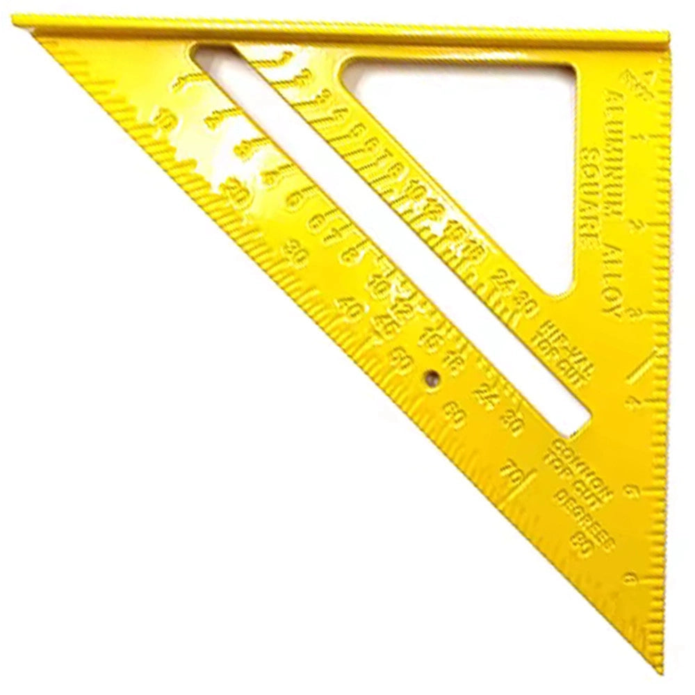 Trade Shop - Righello Squadretta 7 Pollici Triangolo 180 Mm In Plastica Squadra Per Falegname -