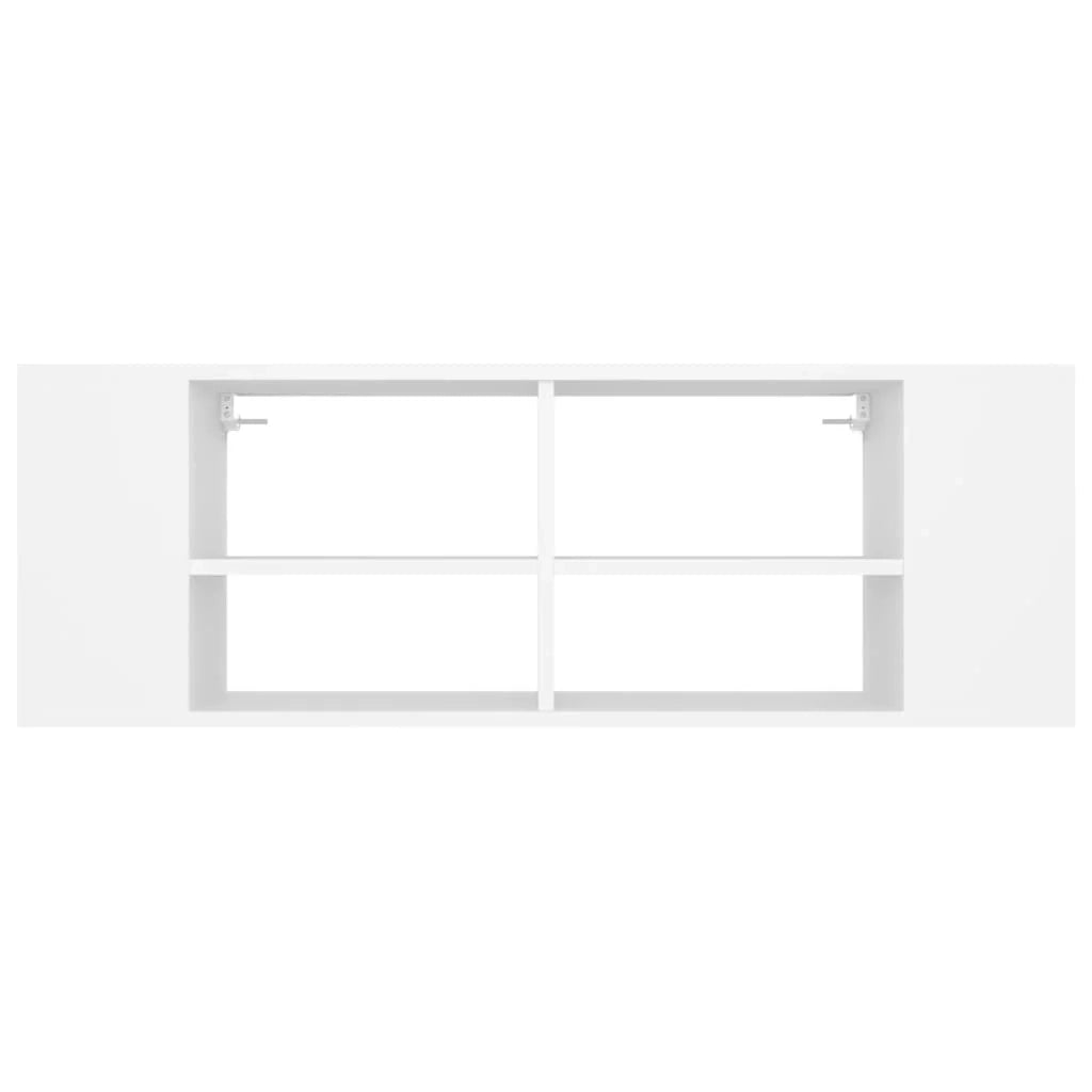 Mobile TV multimediale mensola TV credenza TV montaggio a parete adatto per sala da pranzo soggiorno camera da letto 102 x 35 x 35 cm legno ingegnerizzato bianco 02_0027743