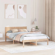 Struttura del letto Marrone 135 x 190 cm Legno massello di pino 872197