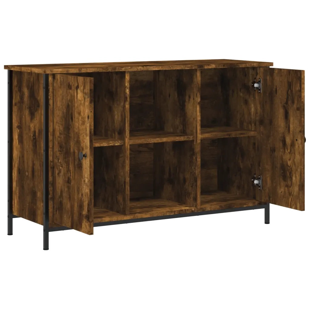 Mobile TV-Credenza per TV-Console TV Rovere Fumo 100x35x65 cm in Legno Multistrato