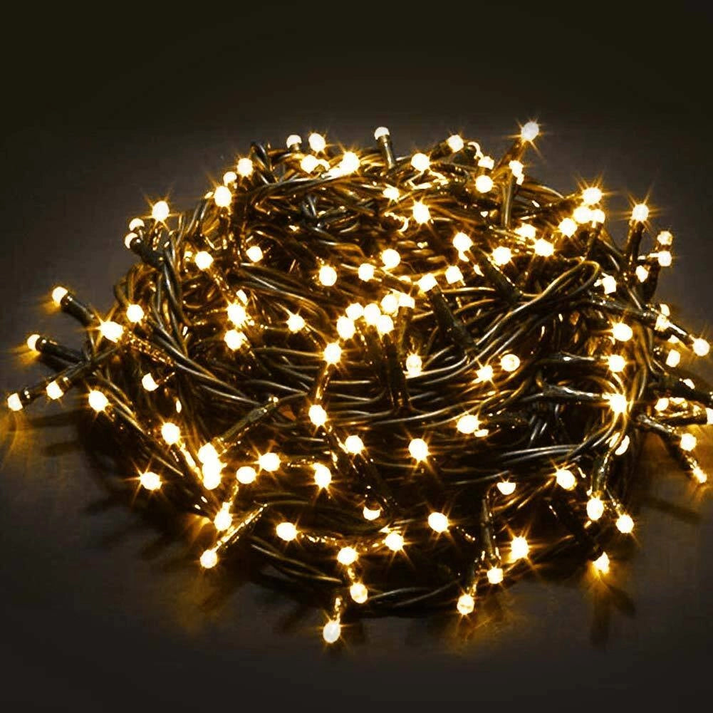 Catena Luminosa 1000 LED Mini Lucciole Bianco Caldo 8 Funzioni Interno Esterno