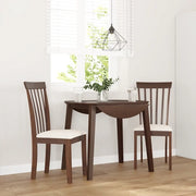 Sedie da Pranzo con Cuscini 2pz Marrone Legno Massello di Hevea 4102387