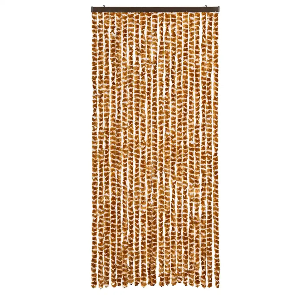 Tenda Antimosche-Zanzariera Ocra e Bianca 90x200 cm in Ciniglia