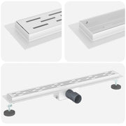 Drenaggio doccia con design a striscia Argento 70 cm CFW4640669
