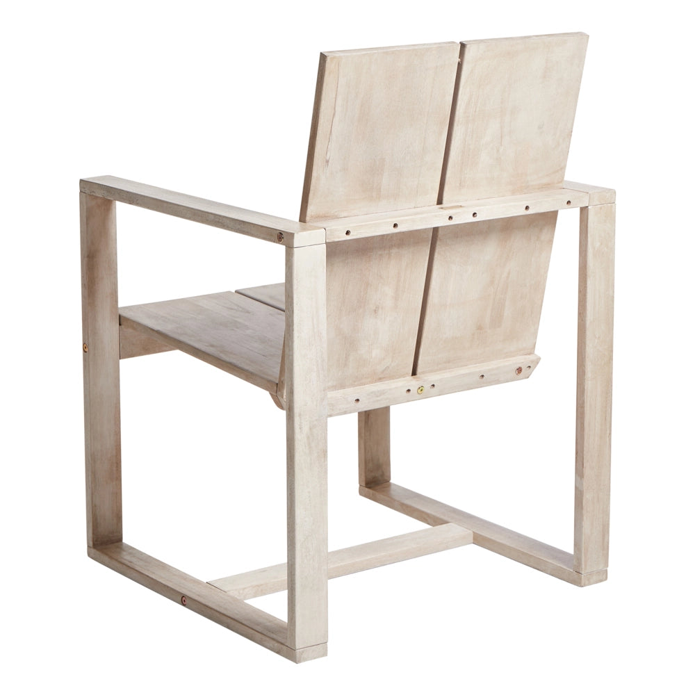 Set da pranzo da giardino rustico per 6 persone composto da tavolo sedie con braccioli e cuscini  bianco sporco stile rustico