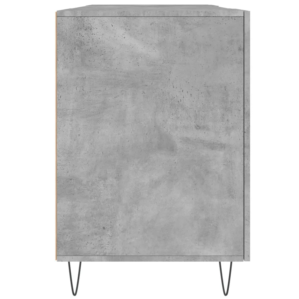 Scrivania | Tavolo da Ufficio Grigio Cemento 140x50x75 cm in Legno Multistrato