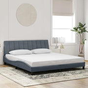 Giroletto senza Materasso Hanko Grigio Scuro 180x200 cm Velluto 3207862