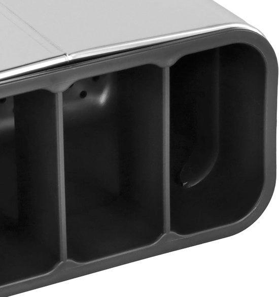 Set di posacenere in acciaio inossidabile 3 pezzi - 4 cassettoni - contenitore per posacenere - contenitore per asciugatura - materiale duraturo - 18 x 8,7 x 13 cm