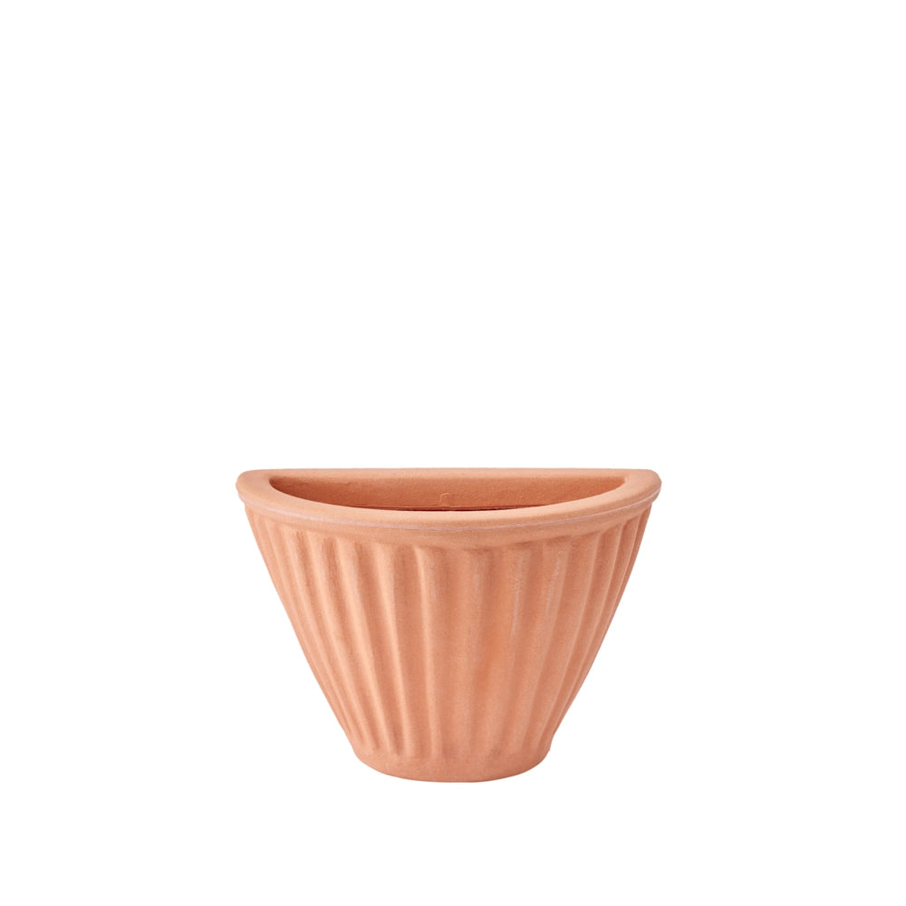 Cheonda - Garden Italia GERLA Vaso a Parete / Basket Centorighe 31×21 cm in Resina – Made in Italy, Leggero e Antiurto, 100% Riciclabile Colore: TERRACOTTA