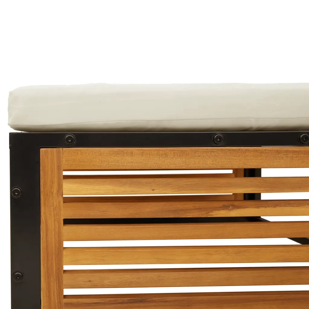 Tavolo da Giardino con Sgabello in Legno Massello di Acacia 367650
