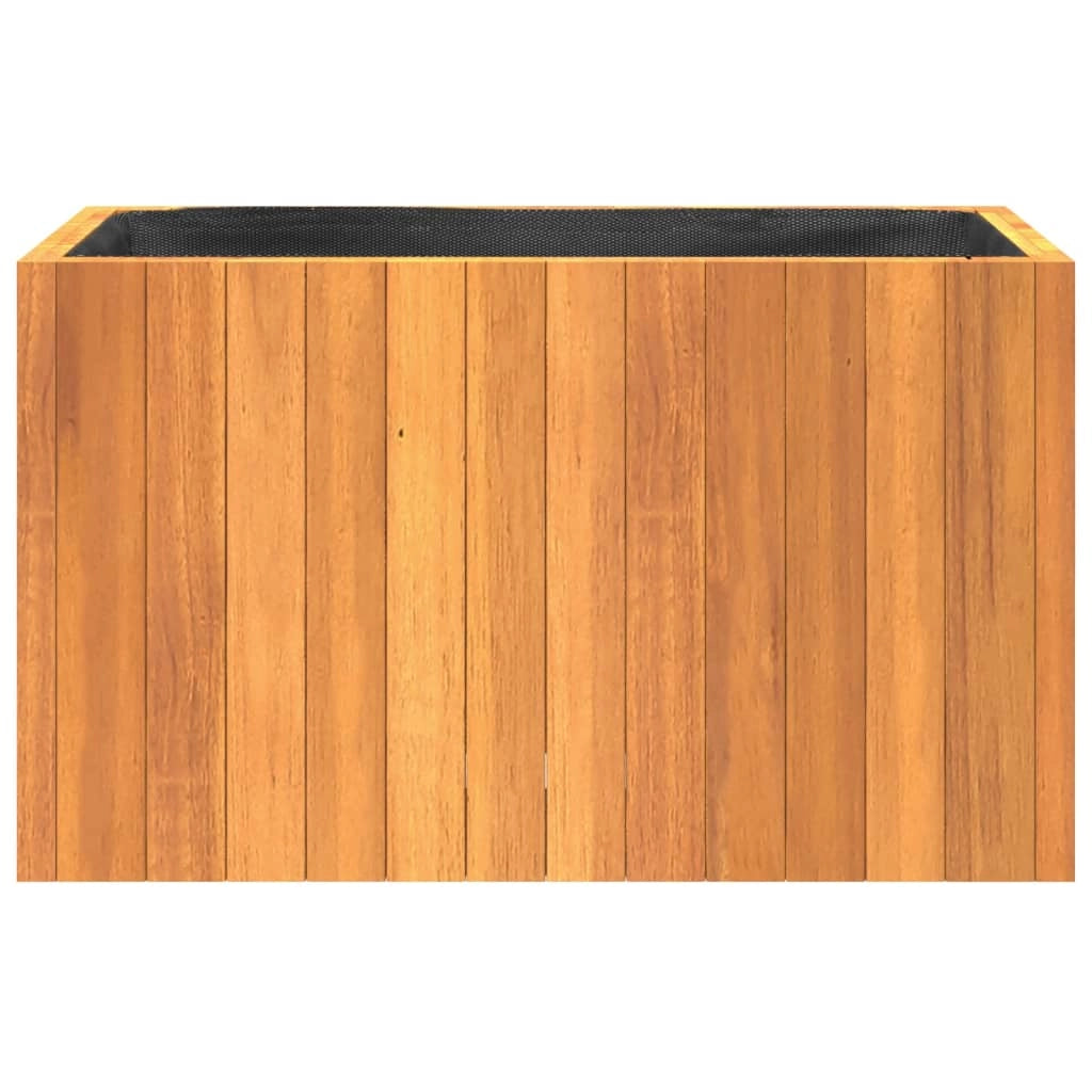 Vassoio per fioriera aiuola rialzata piante fiori terrazza giardino 59 x 27,5 x 35 cm legno massello di acacia marrone 02_0037687