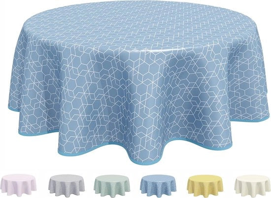 Telaio di tavolo copertura di tavolo - impermeabile - lussuoso facile da pulire lavabile - facile da pulire circa 160 cm blu/grigio