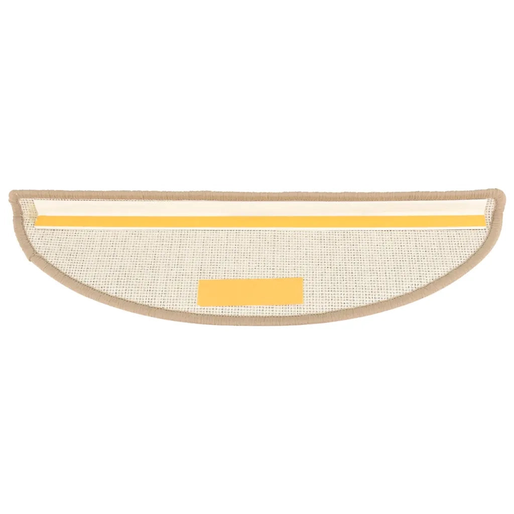 Tappetini per scale 15 pz 56x17x3 cm Marrone Semicircolari 149847