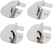 Accessori per macchina da cucire - Set 4 pezzi con piede di rullo - Piede di rullo avvolgibile - In acciaio inossidabile - Per progetti di cucito domestici - Adatto per diametri di 3-6 mm - Accessori per macchina da cucire