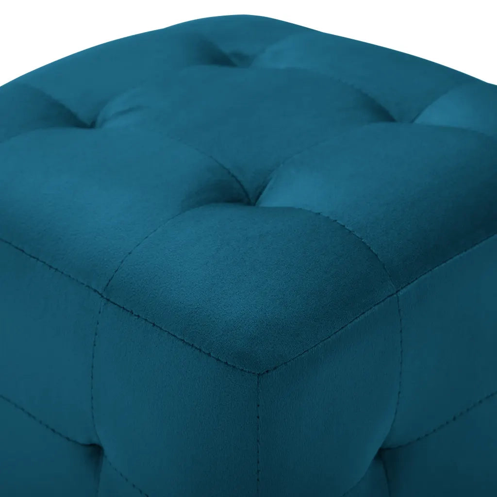 Comodini 2 pz Blu 30x30x30 cm in Tessuto Vellutato cod mxl 31005