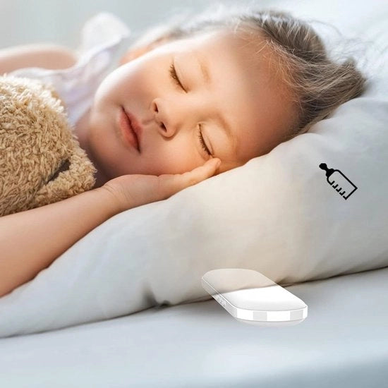 Mini guida per cuffie stereo Bluetooth trasmettitore di musica per cuscino con timer per dormire - altoparlante per sotto il collo (bianco).