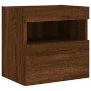Mobile TV multimediale scaffale TV mobile TV credenza TV mobile TV da parete per sala da pranzo soggiorno camera da letto con luci LED rovere 40 x 30 x 40 cm marrone 02_0027947