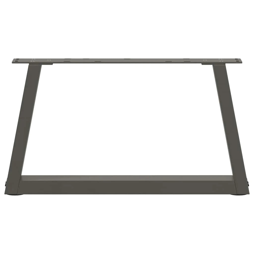 Set di 2 gambe pratiche e geometriche per tavolino da caffè 60 x 30 cm finitura moderna in acciaio antracite 02_0056830