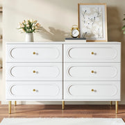 Credenza con 6 Cassetti ¨C MINIMAL ¨C Bianco, Metallo, Moderno, Soggiorno
