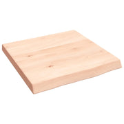 Mensole Parete | Scaffale a Parete | Ripiano a Parete 40x40x(2-4) cm Massello Rovere Non Trattato