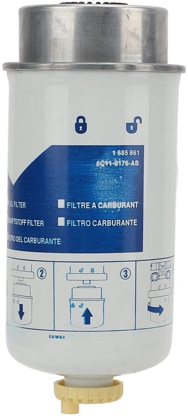 Filtro per gasolio compatibile con Transit 2.2/2.4/3.2 - Tipo di articolo: OE 1685861 - Materiale: ABS/Metallo - Incluso 1 pezzo - Adatto per 2006-2014 - Filtro per diesel