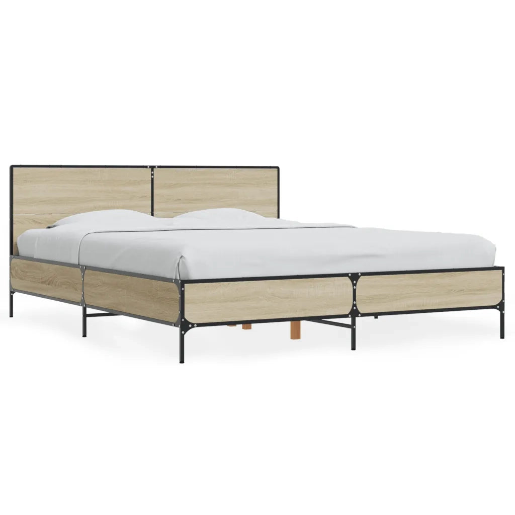 Giroletto Rovere Sonoma 160x200 cm in Legno Multistrato Metallo 3280008