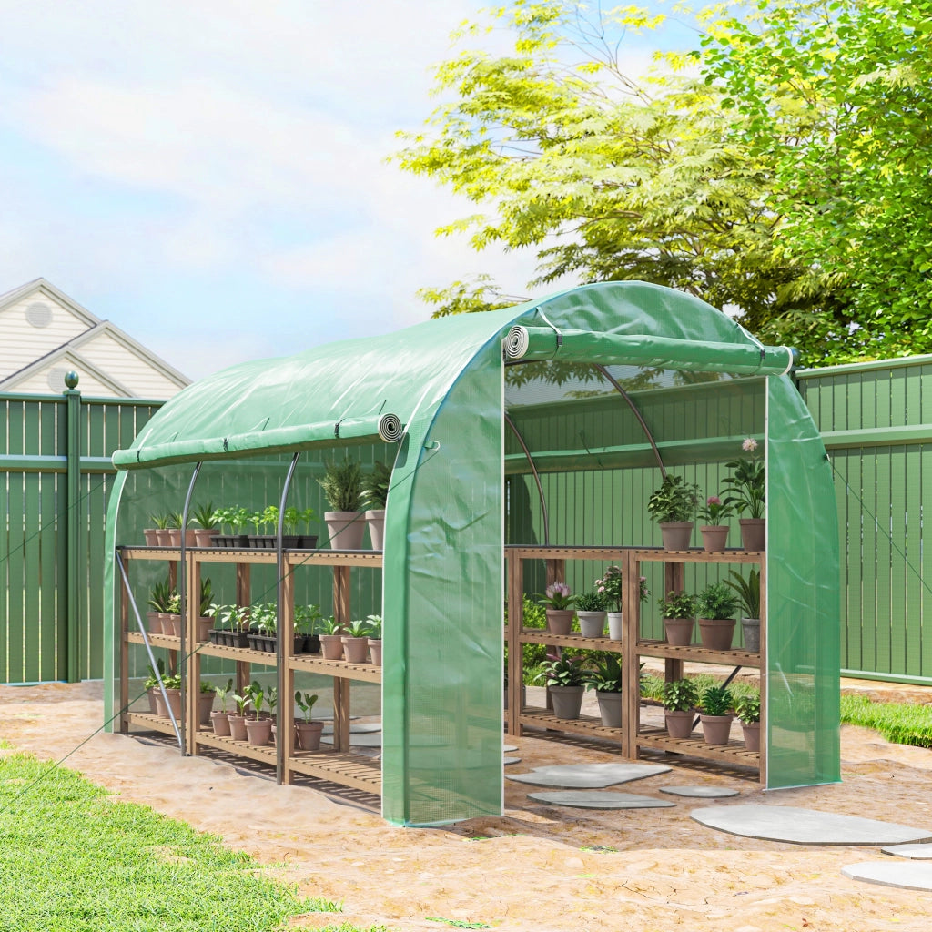 Serra Tunnel Giardino ¨C Zephmum ¨C Verde Acciaio Galvanizzato 296x196x200 cm