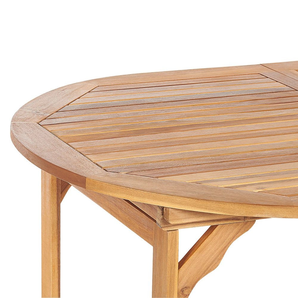 Tavolo da pranzo per esterni in legno di acacia leggero a 8 posti allungabile dal design rustico