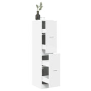 Mobiletto da Farmacia Bianco 30x41x144,5 cm Legno Agglomerato 855169