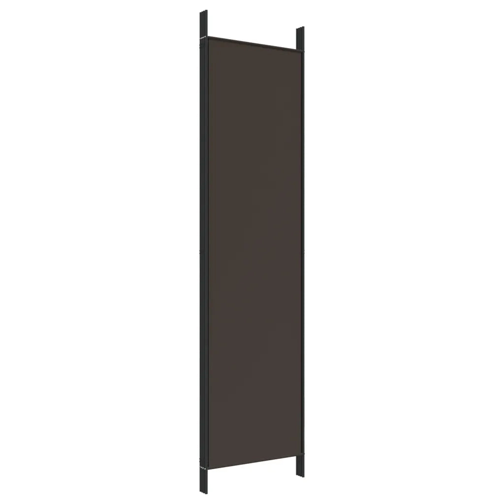 Divisorio a 4 Pannelli Marrone 200x200 cm in Tessuto 350183